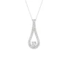 Lab Grown Diamond Drop Pendant In 14K White Gold (3/8 Ct. Tw.)