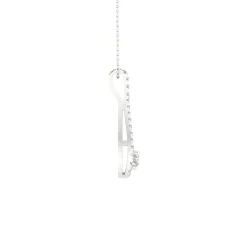 Lab Grown Diamond Drop Pendant In 14K White Gold (3/8 Ct. Tw.)