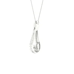 Lab Grown Diamond Drop Pendant In 14K White Gold (3/8 Ct. Tw.)