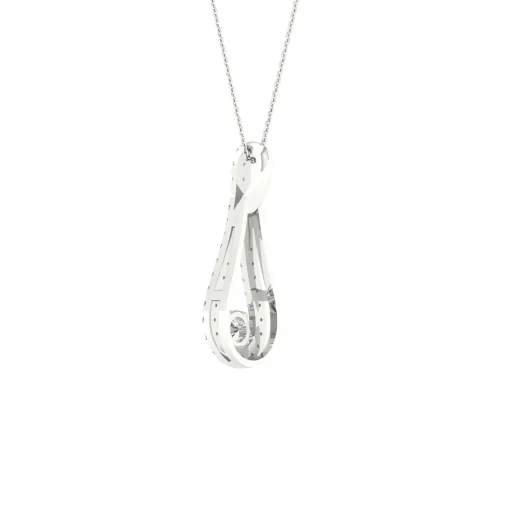 Lab Grown Diamond Drop Pendant In 14K White Gold (3/8 Ct. Tw.)