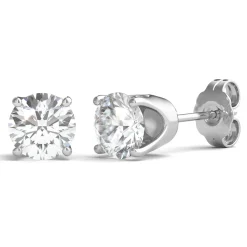 Lab Grown Diamond Earrings With U-Prong Setting In 14K White Gold (5/8 Ct. Tw.)