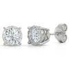 Lab Grown Diamond Earrings With Illusion Settings In 14K White Gold (3/4 Ct. Tw.)