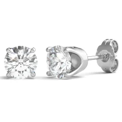 Lab Grown Diamond Earrings With U-Prong Setting In 14K White Gold (5/8 Ct. Tw.)