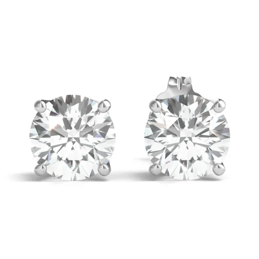 Lab Grown Diamond Earrings With U-Prong Setting In 14K White Gold (5/8 Ct. Tw.)