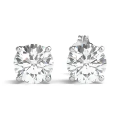 Lab Grown Diamond Earrings With U-Prong Setting In 14K White Gold (5/8 Ct. Tw.)