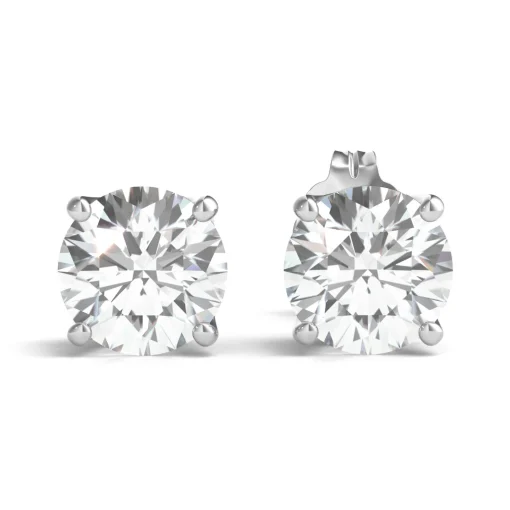 Lab Grown Diamond Earrings With U-Prong Setting In 14K White Gold (5/8 Ct. Tw.)