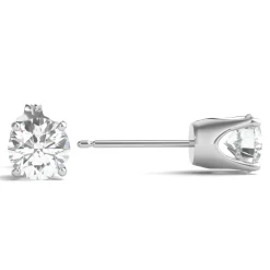 Lab Grown Diamond Earrings With U-Prong Setting In 14K White Gold (5/8 Ct. Tw.)