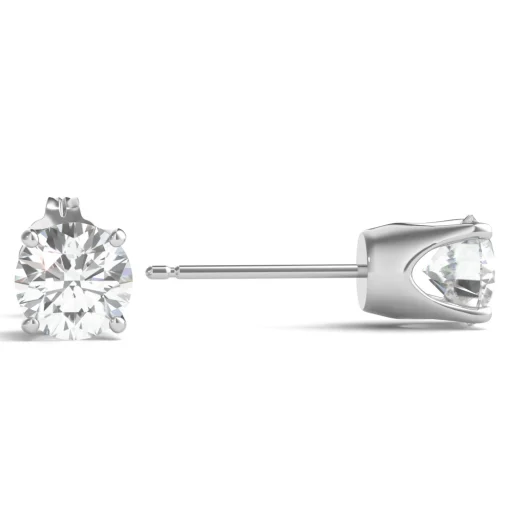 Lab Grown Diamond Earrings With U-Prong Setting In 14K White Gold (5/8 Ct. Tw.)