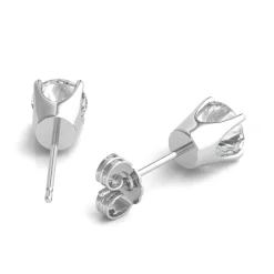 Lab Grown Diamond Earrings With U-Prong Setting In 14K White Gold (5/8 Ct. Tw.)