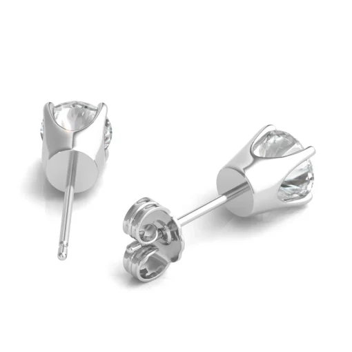Lab Grown Diamond Earrings With U-Prong Setting In 14K White Gold (5/8 Ct. Tw.)