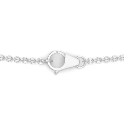 Lab Grown Diamond Emerald And Oval Necklace In 14K White Gold (1 Ct. Tw.)