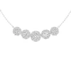 Lab Grown Diamond Five-Halo Necklace In 14K White Gold (2 Ct. Tw.)