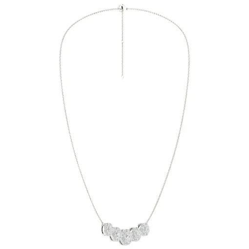 Lab Grown Diamond Five-Halo Necklace In 14K White Gold (2 Ct. Tw.)