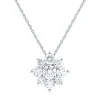 Lab Grown Diamond Flower Pendant In 14K White Gold (5/8 Ct. Tw.)