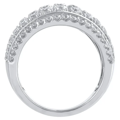 Lab Grown Diamond Four-Row Band In 14K White Gold (3 Ct. Tw.)