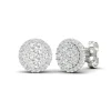 Lab Grown Diamond Halo Earrings In 14K White Gold (3/4 Ct. Tw.)