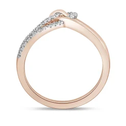 Lab Grown Diamond Heart Ring In 10K Rose Gold (1/10 Ct. Tw.)
