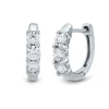 Lab Grown Diamond Huggie Hoop Earrings In 14K White Gold (1/2 Ct. Tw.)