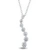 Lab Grown Diamond Journey Pendant In 14K White Gold (3/4 Ct. Tw.)