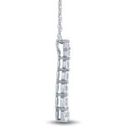 Lab Grown Diamond Journey Pendant In 14K White Gold (3/4 Ct. Tw.)