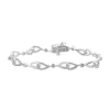 Lab Grown Diamond Link Bracelet In 10K White Gold (3/4 Ct. Tw.)