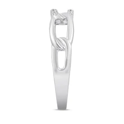 Lab Grown Diamond Link Ring In 10K White Gold