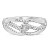 Lab Grown Diamond Loop Band In 10K White Gold (1/7 Ct. Tw.)