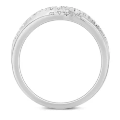 Lab Grown Diamond Loop Band In 10K White Gold (1/7 Ct. Tw.)