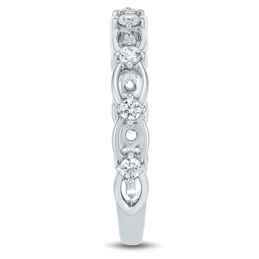 Lab Grown Diamond Open Link Band In 14K White Gold (1/5 Ct. Tw.)