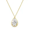 Lab Grown Diamond Pear-Shaped Bezel Pendant In 14K Yellow Gold (1/2 Ct. Tw.)