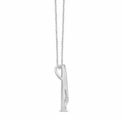 Lab Grown Diamond Pear-Shaped Pendant In 10K White Gold (1/10 Ct. Tw.)