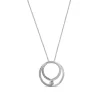 Lab Grown Diamond Pendant Circle In 10K White Gold (1/4 Ct. Tw.)