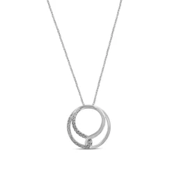 Lab Grown Diamond Pendant Circle In 10K White Gold (1/4 Ct. Tw.)