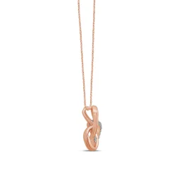 Lab Grown Diamond Pendant Knot In 10K Rose Gold