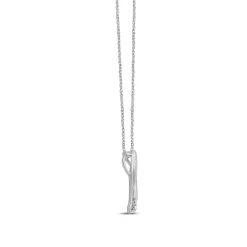 Lab Grown Diamond Pendant Circle In 10K White Gold (1/4 Ct. Tw.)