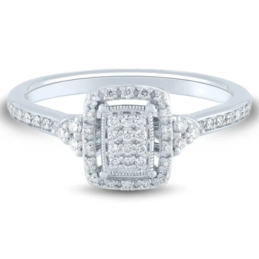 Lab Grown Diamond Promise Ring In 14K White Gold (1/4 Ct. Tw.)