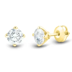 Lab Grown Diamond Round Stud Earrings In 14K Gold (2 Ct. Tw.)