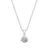 Lab Grown Diamond Round Solitaire Pendant In 14K White Gold (3/4 Ct.)