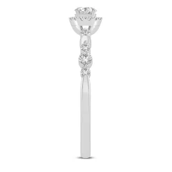 Lab Grown Diamond Scalloped Promise Ring In 14K White Gold (1/3 Ct. Tw.)