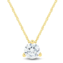 Lab Grown Diamond Solitaire Pendant In 14K Gold (1/2 Ct. Tw.)