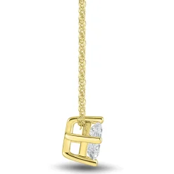 Lab Grown Diamond Solitaire Pendant In 14K Yellow Gold (1/2 Ct. Tw.)
