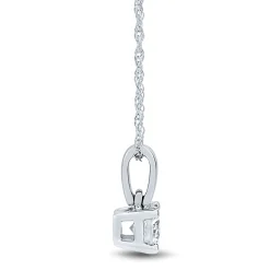 Lab Grown Diamond Solitaire Pendant In 10K White Gold (1/3 Ct.)