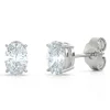 Lab Grown Diamond Stud Earrings Oval In 14K White Gold (1 Ct. Tw.)