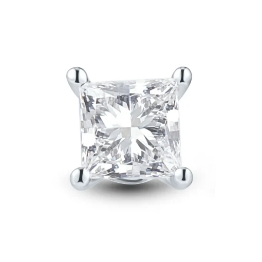 Lab Grown Diamond Stud Earring In 14K White Gold (1 Ct. Tw.)