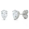 Lab Grown Diamond Stud Earrings Pear Shaped In 14K White Gold (1 Ct. Tw.)