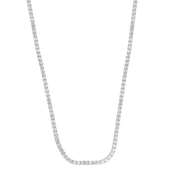 Lab Grown Diamond Tennis Necklace In 10K White Gold, 22" (7 Ct. Tw.)