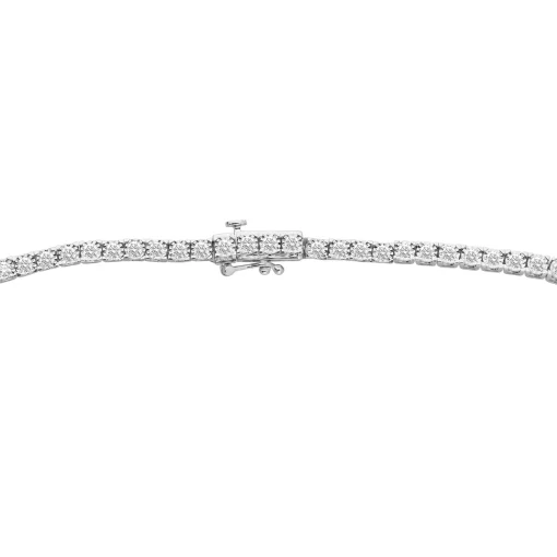 Lab Grown Diamond Tennis Necklace In 10K White Gold, 22" (7 Ct. Tw.)