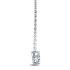 Lab Grown Diamond Three-Stone Necklace In 14K White Gold (1/2 Ct. Tw.)