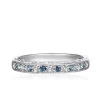 Lab-Created Alexandrite And White Sapphire Stacking Ring In Sterling Silver