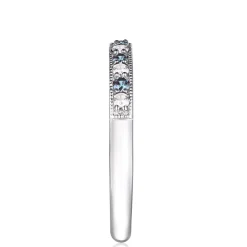 Lab-Created Alexandrite And White Sapphire Stacking Ring In Sterling Silver